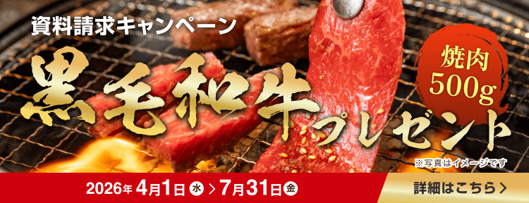 生命保険の資料請求で九州産黒毛和牛おまかせ焼肉（500g）プレゼント！